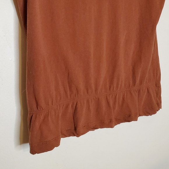 Copper Brown Sleeveless Open Front Window Top with String Enclosure - Picture 4 of 11